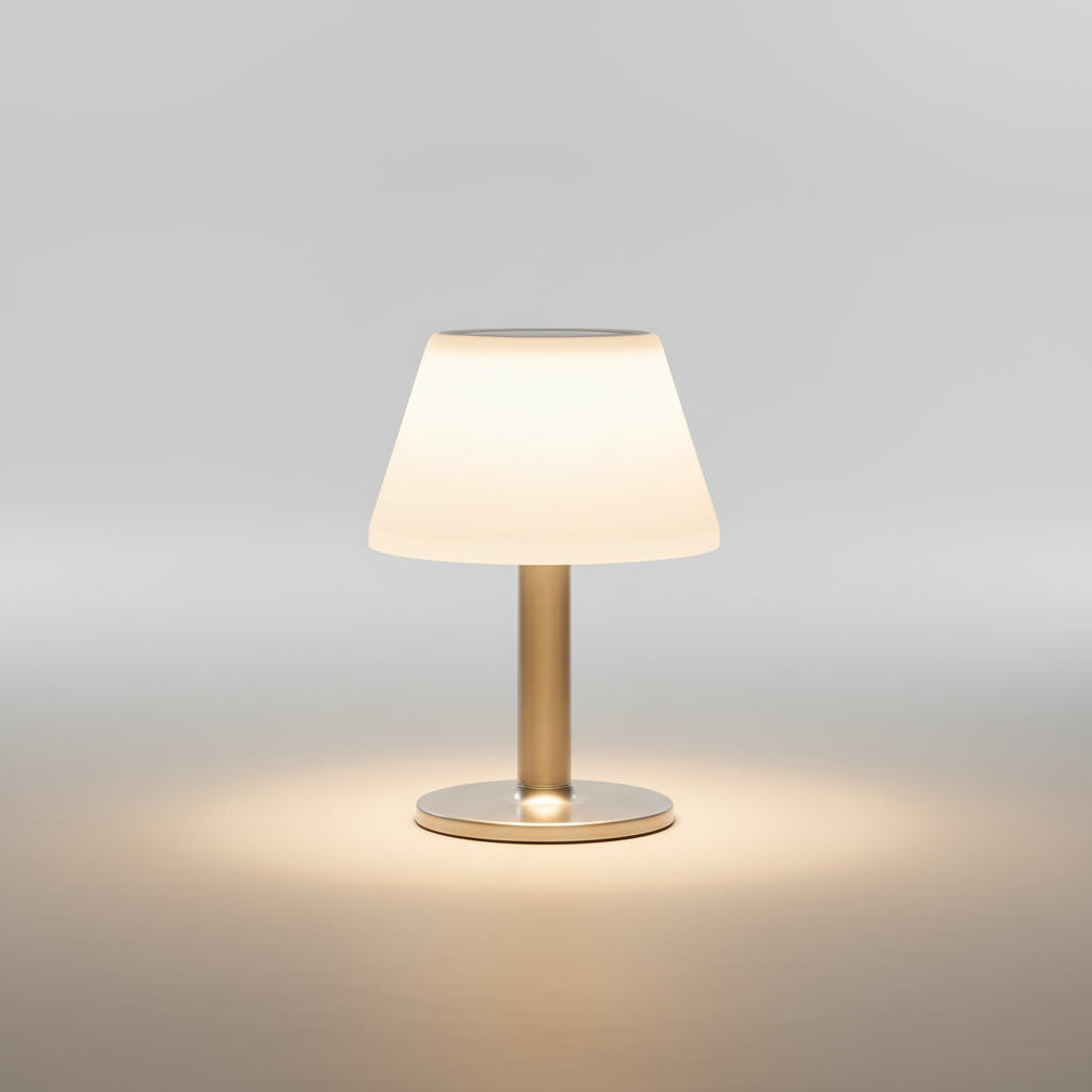 Table Lamp Solar Powered Wireless Warm White Outdoor Patio Balcony Garden Ambient Lighting Weatherproof | Thomler