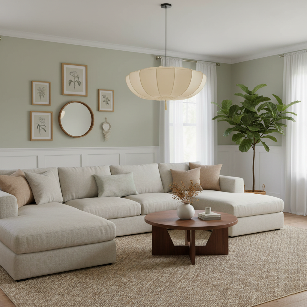 Pendant Light Fabric 15.7 in 6.3 in White Living Room Bedroom Dining Area Hanging Ceiling Lamp | Thomler