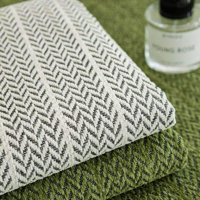Textured Herringbone Furniture Throw for Sofa Chair Armrest Protection Plush Anti-Slip Sectional Cover for Living Room Bedroom Pet-Friendly | Thomler