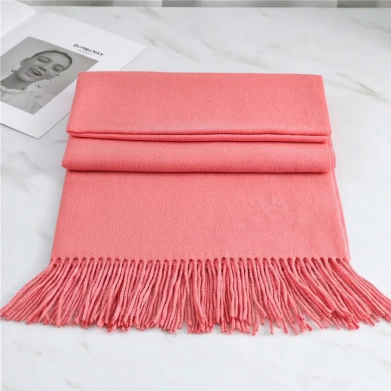 Soft Cashmere Scarf with Fringe – Elegant Wrap for Fall & Winter Cold Weather | Thomler