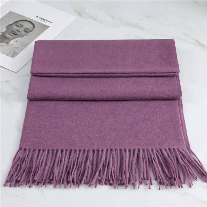 Soft Cashmere Scarf with Fringe – Elegant Wrap for Fall & Winter Cold Weather | Thomler