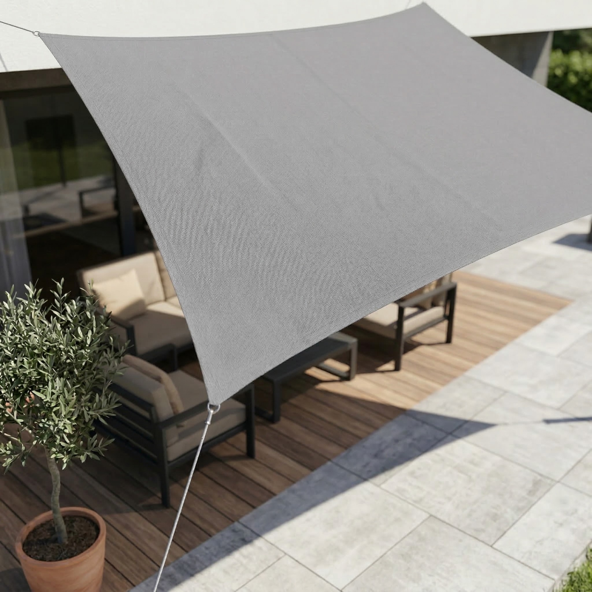 Waterproof Rectangular Shade Sail UV Protection Outdoor Canopy for Patio Deck Pool Garden Balcony Sun Shelter Heavy-Duty Polyester | Thomler