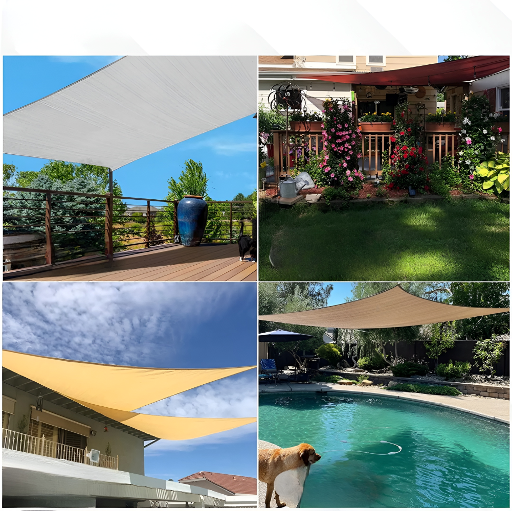 Waterproof Rectangular Shade Sail UV Protection Outdoor Canopy for Patio Deck Pool Garden Balcony Sun Shelter Heavy-Duty Polyester | Thomler