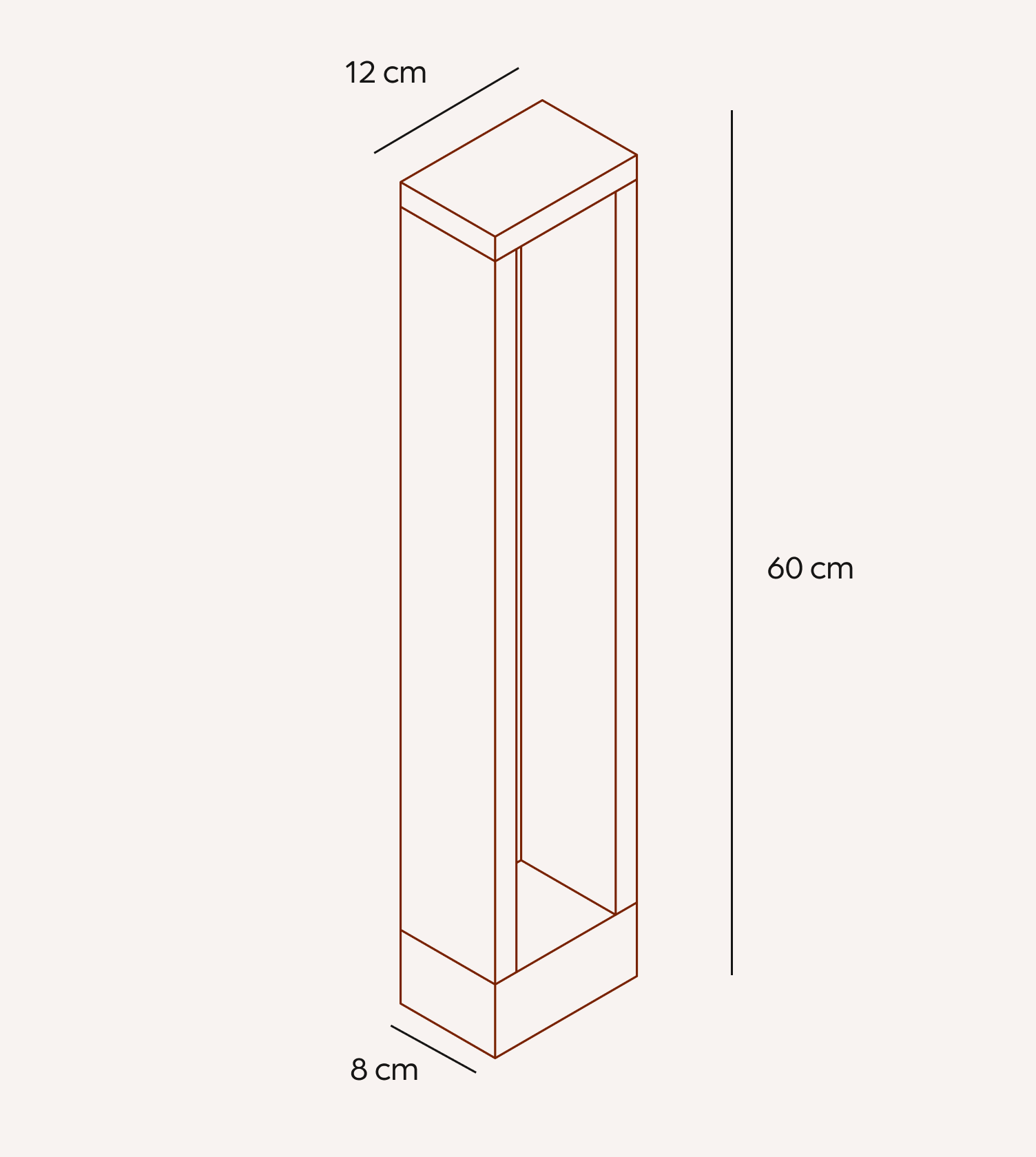 Outdoor Post Light Aluminium 60.0 cm Black Garden Path Driveway LED Bollard Lamp Double Sided IP65 | Thomler