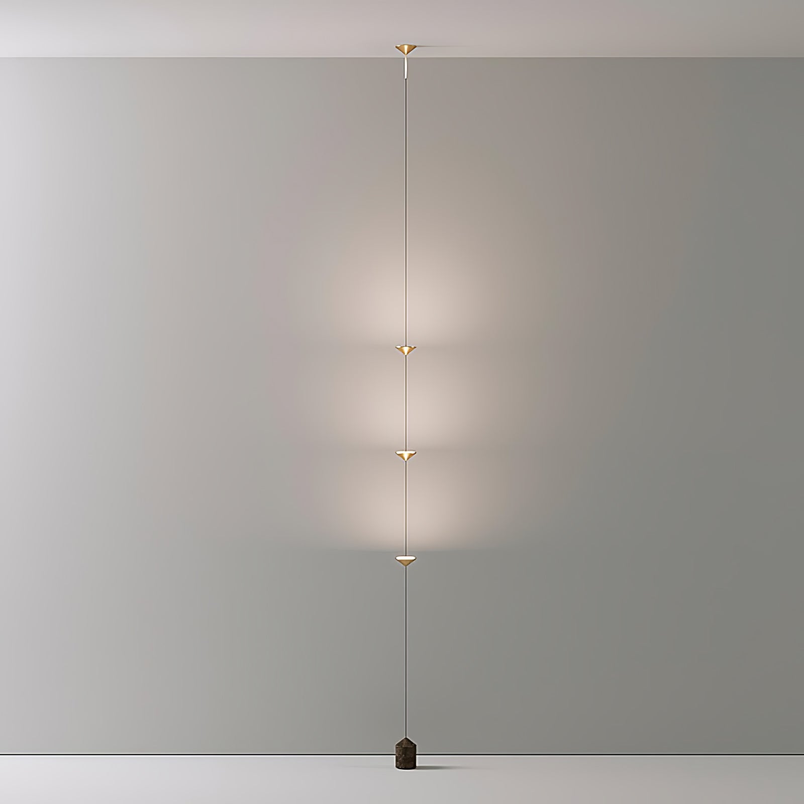 Minimalist Pull Cable Floor Lamp 137.8 in LED Marble Base Indoor Ambient Lighting | Thomler