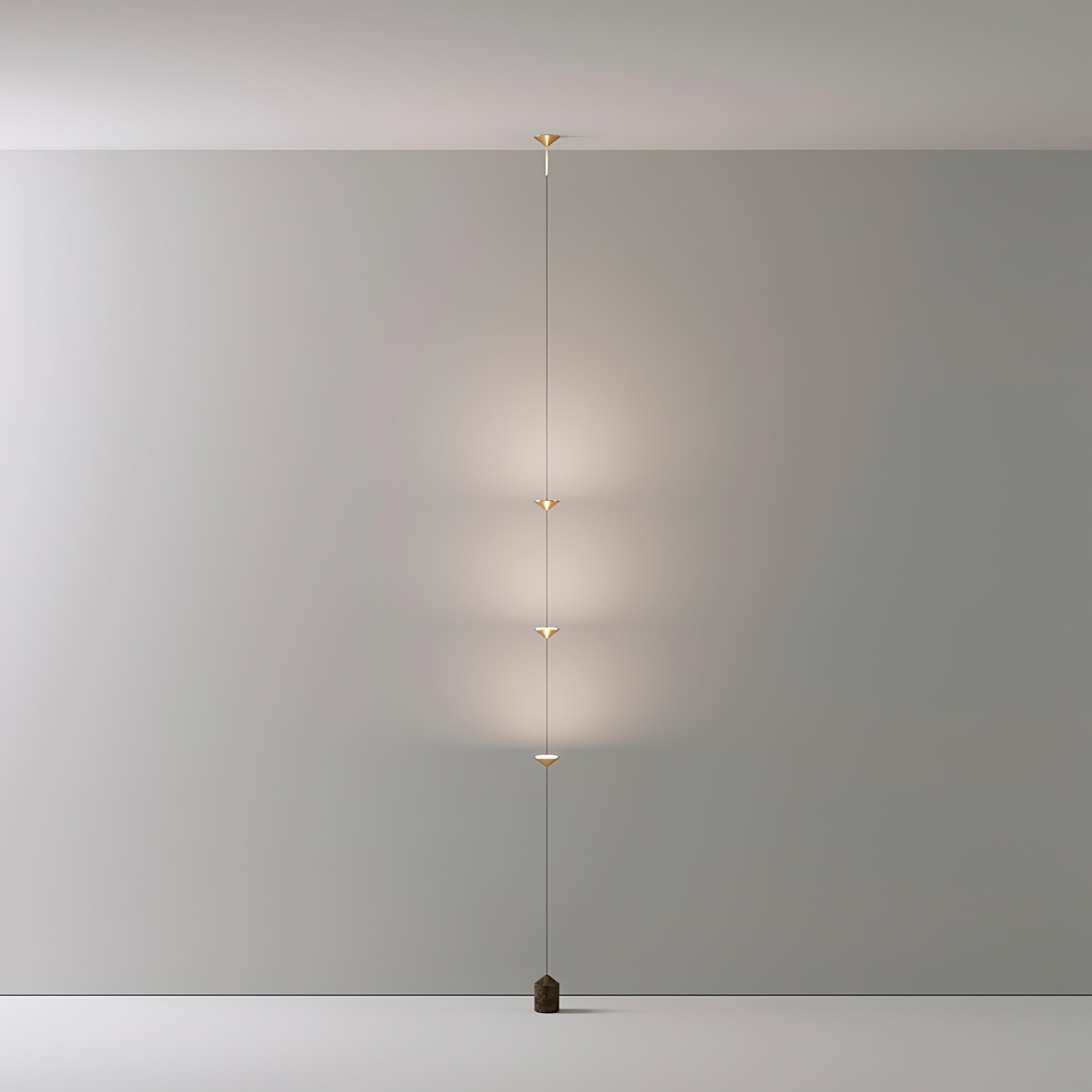 Minimalist Pull Cable Floor Lamp 137.8 in LED Marble Base Indoor Ambient Lighting | Thomler