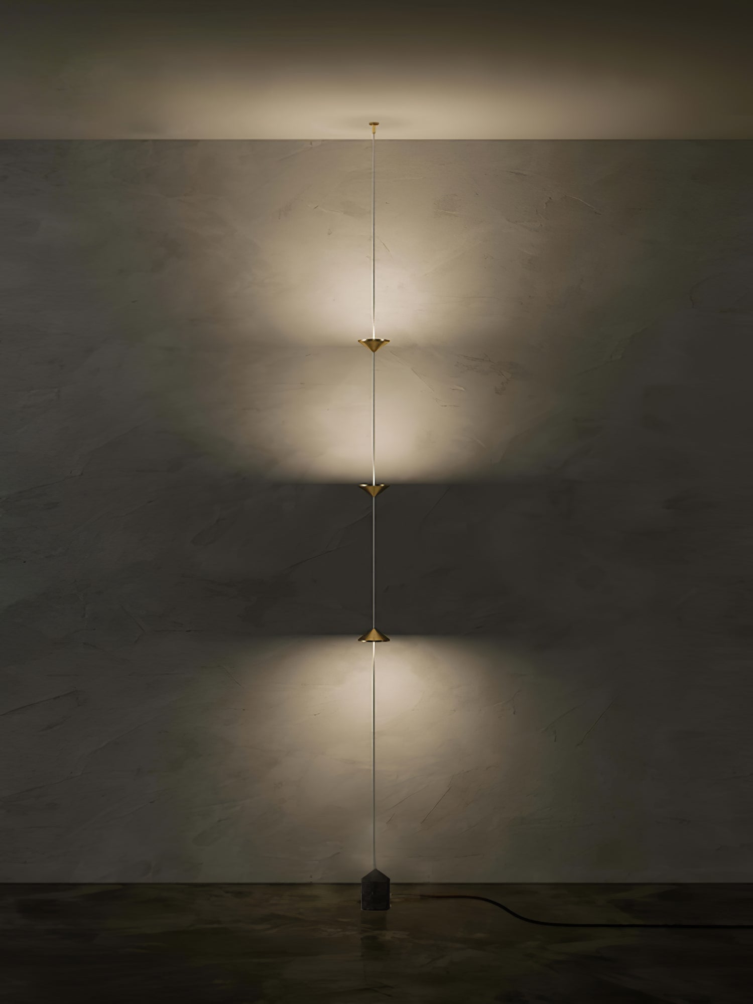 Minimalist Pull Cable Floor Lamp 137.8 in LED Marble Base Indoor Ambient Lighting | Thomler