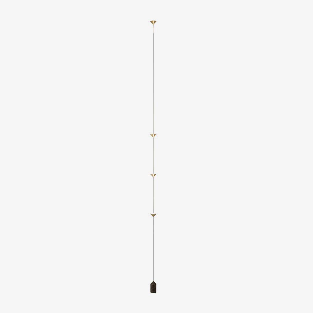 Minimalist Pull Cable Floor Lamp 137.8 in LED Marble Base Indoor Ambient Lighting | Thomler