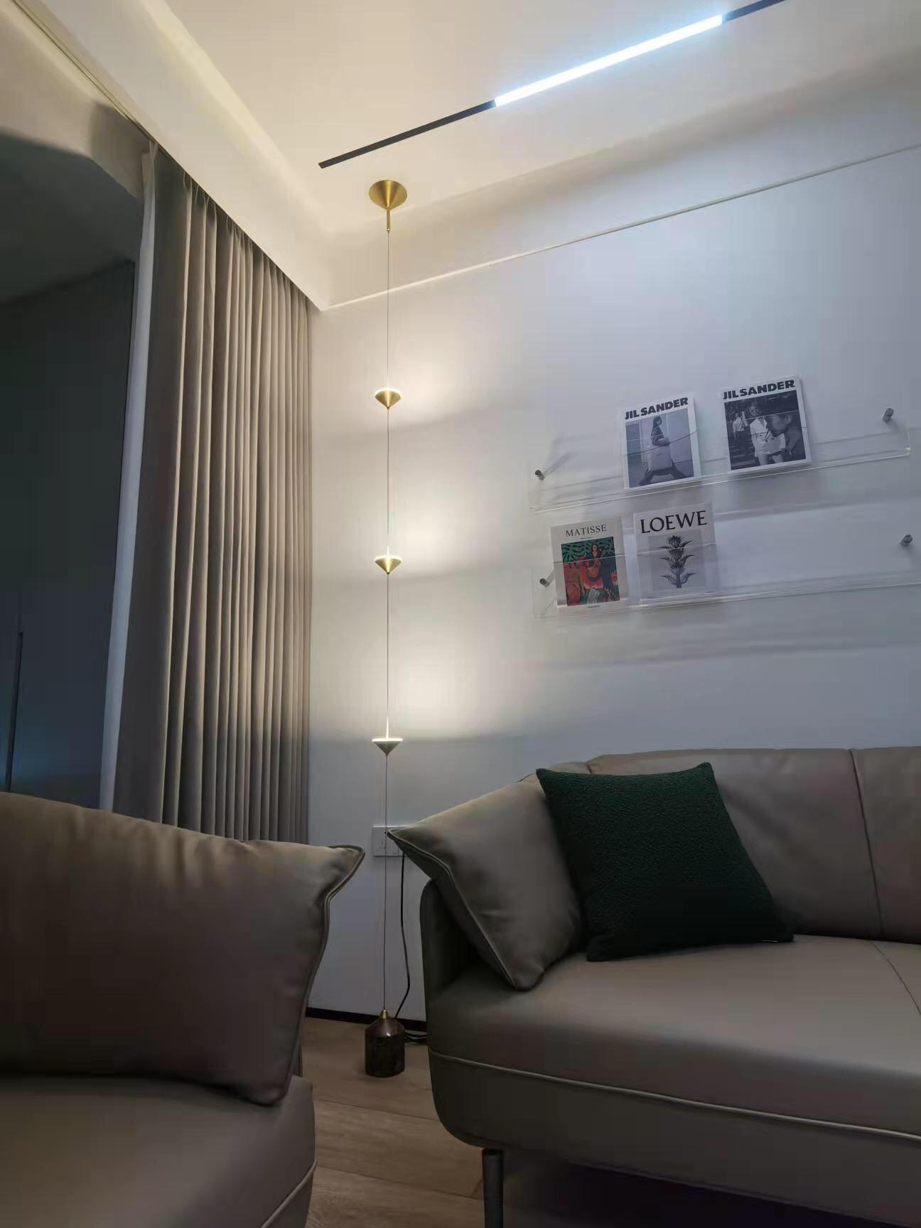 Minimalist Pull Cable Floor Lamp 137.8 in LED Marble Base Indoor Ambient Lighting | Thomler
