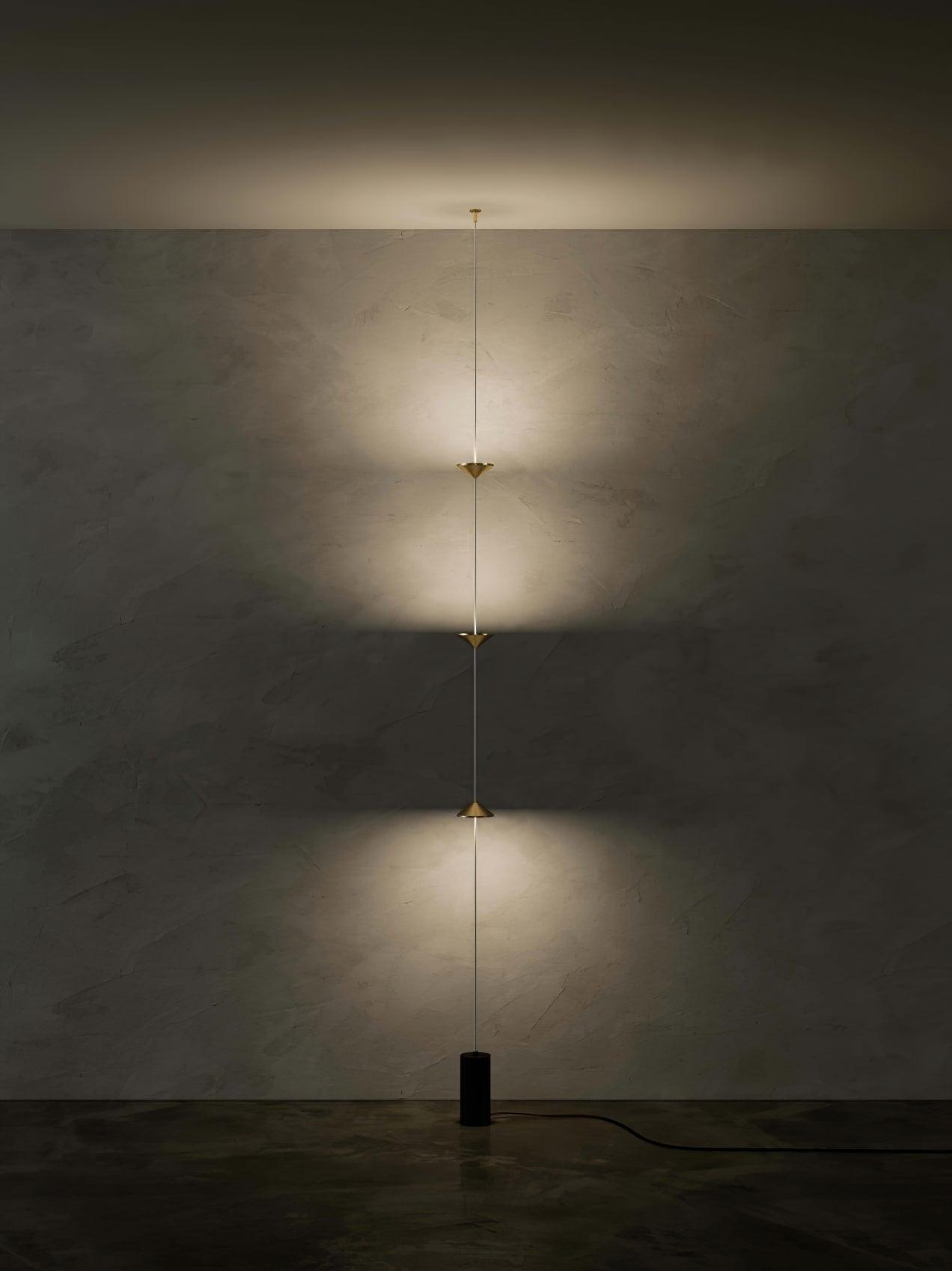 Minimalist Pull Cable Floor Lamp 137.8 in LED Marble Base Indoor Ambient Lighting | Thomler