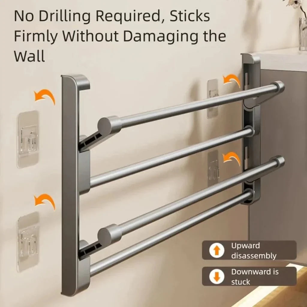 Wall-Mount Shoe Organizer with Drain Holes for Entryway Hallway Bathroom Storage Space Saver | Thomler