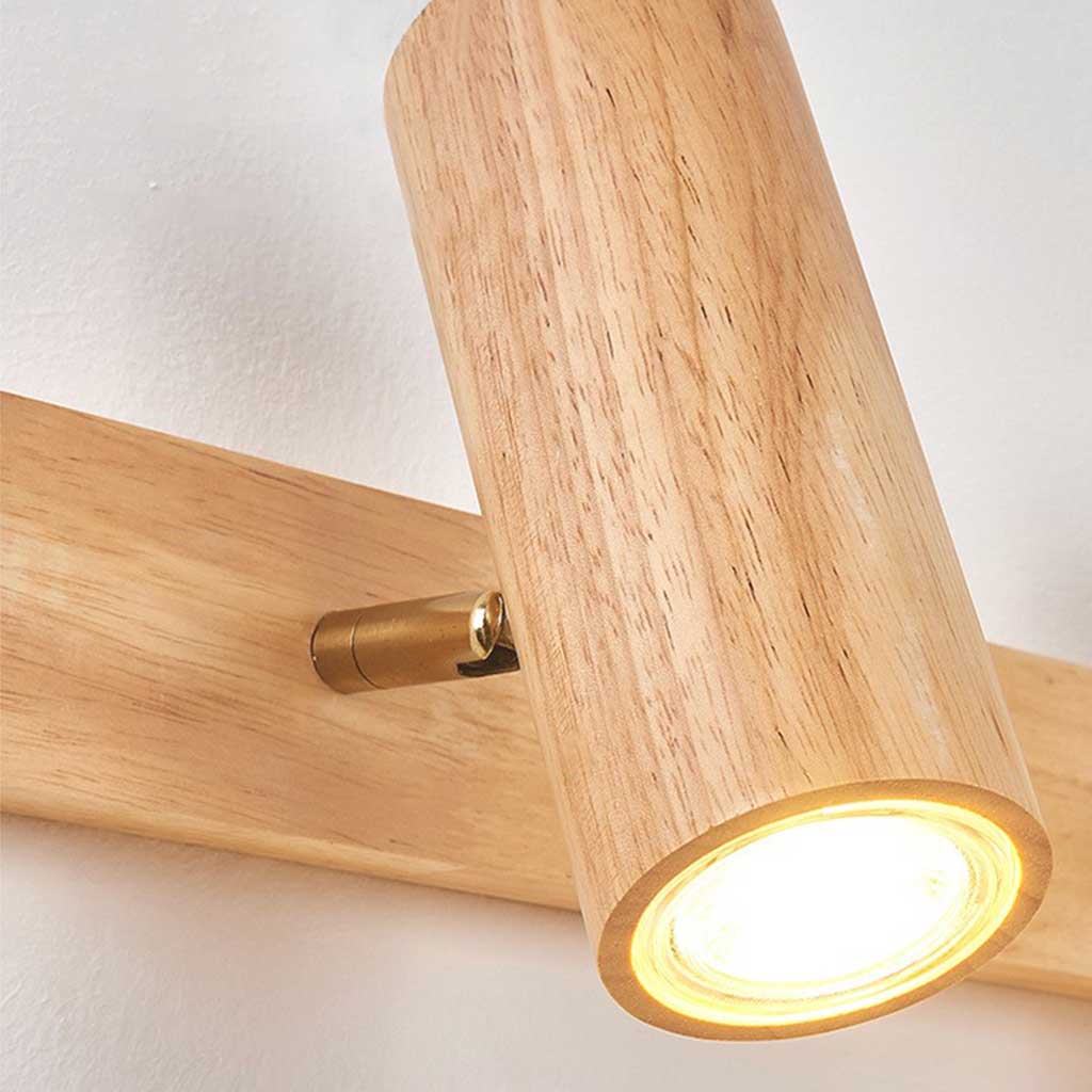 Ceiling Wall Spotlight Wood Adjustable 5.9 in (15.0 cm) Modern Nordic 1 3 4 Heads | Thomler