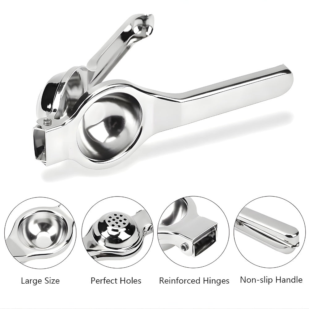 Manual Citrus Press – Heavy-Duty Handheld Juicer for Lemons, Limes & Oranges – Food-Grade Steel Construction | Thomler