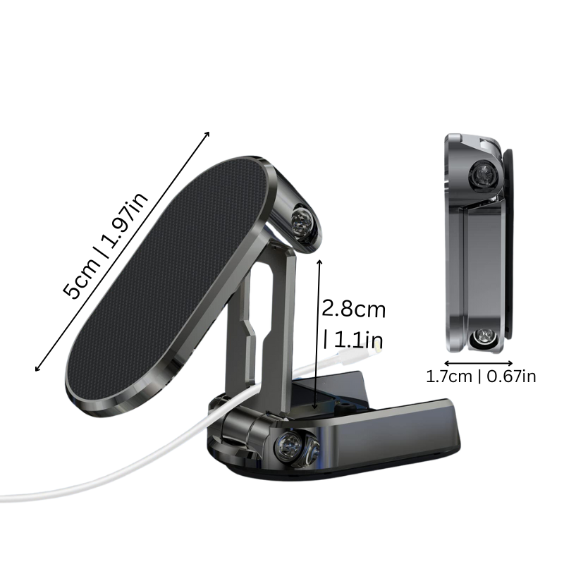 Magnetic Car Phone Mount with 360° Rotation & One-Hand Use for Dashboard or Windshield | Thomler