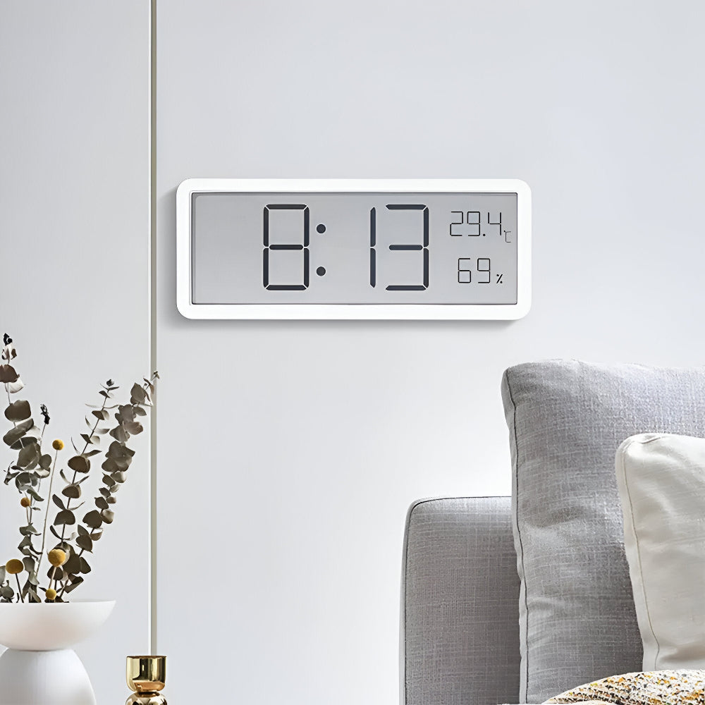 Digital Wall Clock Acrylic 20.0 cm 7.9 Inch LED Indoor Temperature Humidity Display Bedroom Office Classroom Timer | Thomler