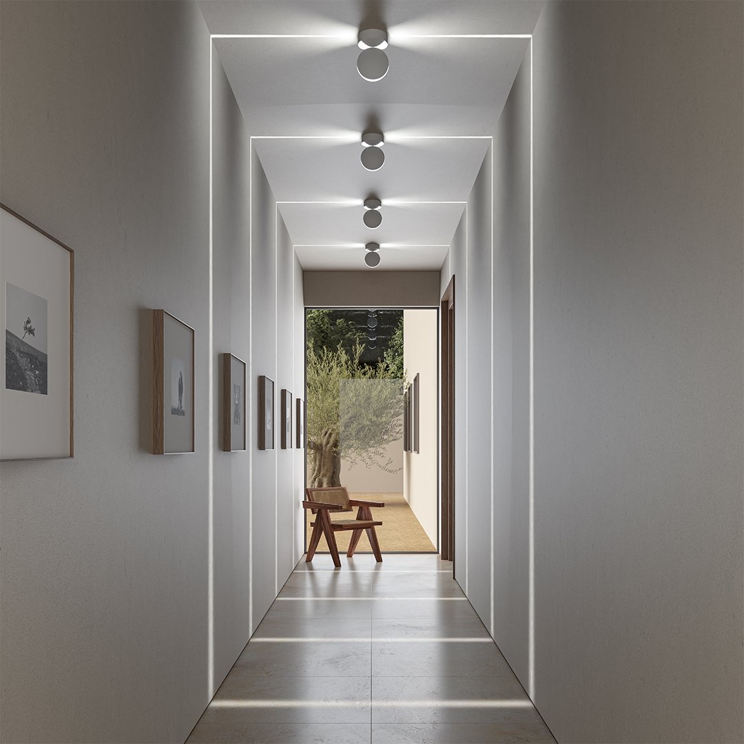 Dual-Beam Rotating Wall Light Fixture with Adjustable 360° Swivel Head for Living Room Bedroom Hallway Accent Illumination | Thomler