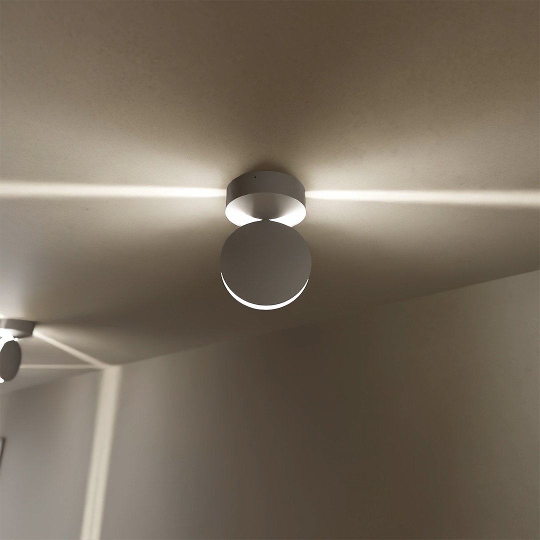 Dual-Beam Rotating Wall Light Fixture with Adjustable 360° Swivel Head for Living Room Bedroom Hallway Accent Illumination | Thomler