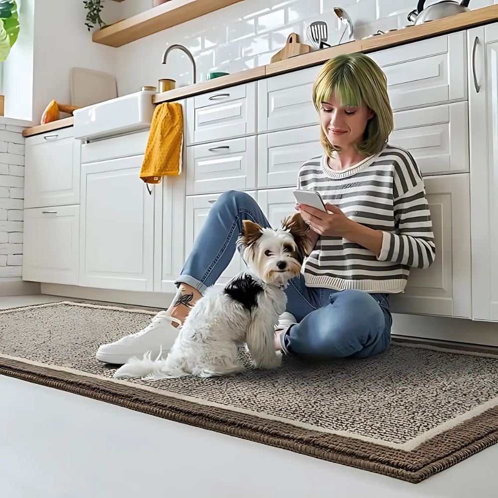 Anti-Fatigue Kitchen Runner Rug with Non-Slip Backing – Cushioned Floor Mat for Cooking & Standing – Polypropylene Hallway Runner | Thomler