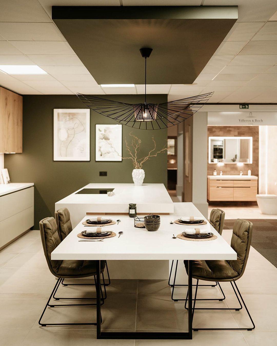 Pendant Light Fiber Glass 47.2 in Black Dining Room Living Room Hanging Ceiling Lamp | Thomler