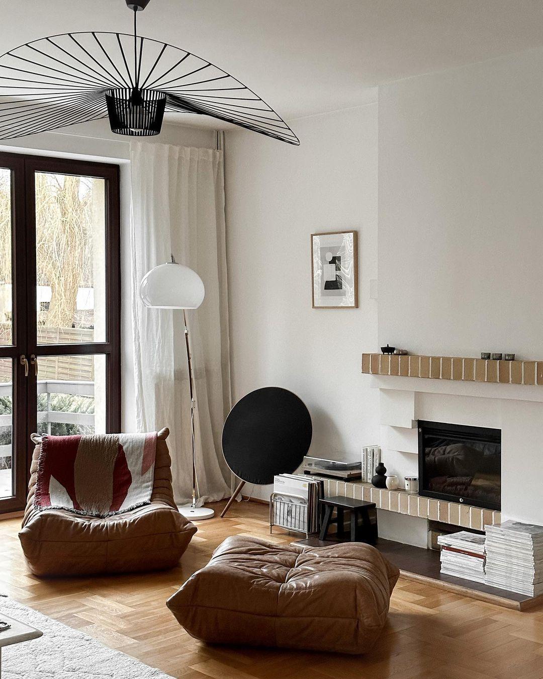 Pendant Light Fiber Glass 47.2 in Black Dining Room Living Room Hanging Ceiling Lamp | Thomler