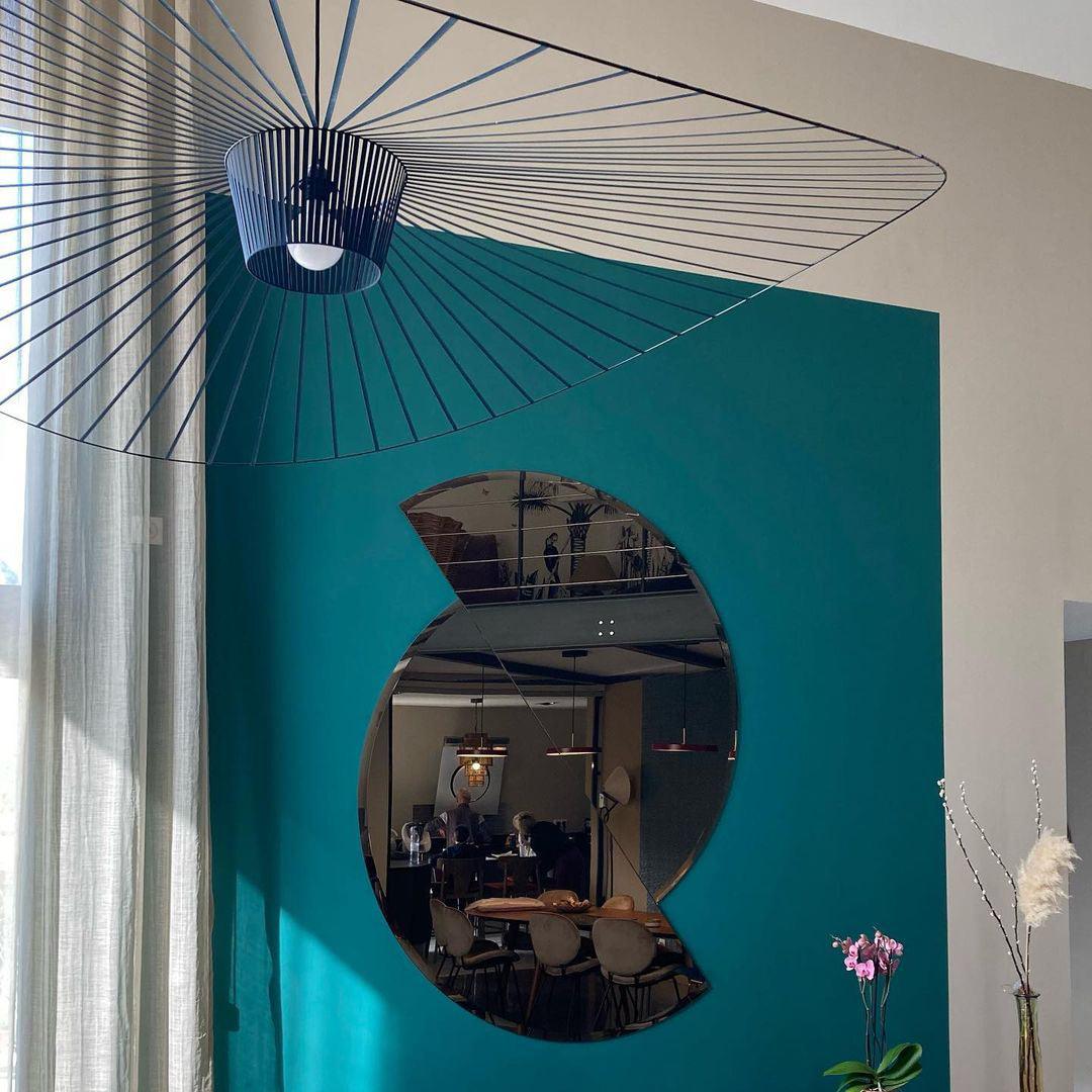 Pendant Light Fiber Glass 47.2 in Black Dining Room Living Room Hanging Ceiling Lamp | Thomler