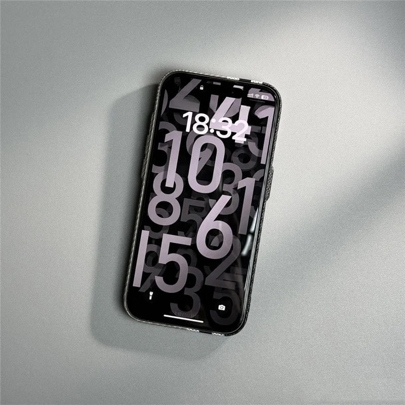 Carbon Fiber Textured Phone Case for iPhone 12-17 | Shock-Absorbing Protection with Raised Edges & Precise Cutouts | Thomler