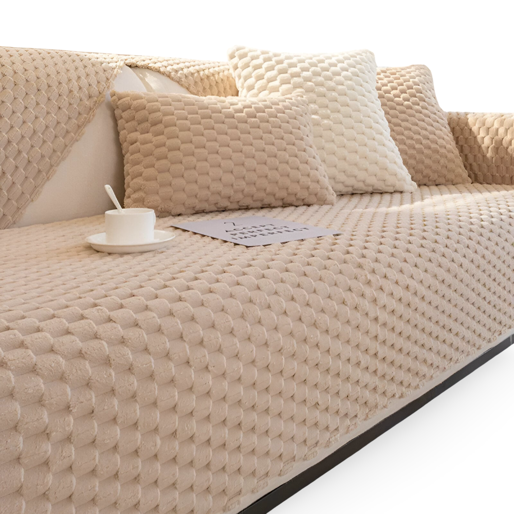 Non-Slip Couch Cover with Textured Honeycomb Design – Fits Sofas & Sectionals | Thomler