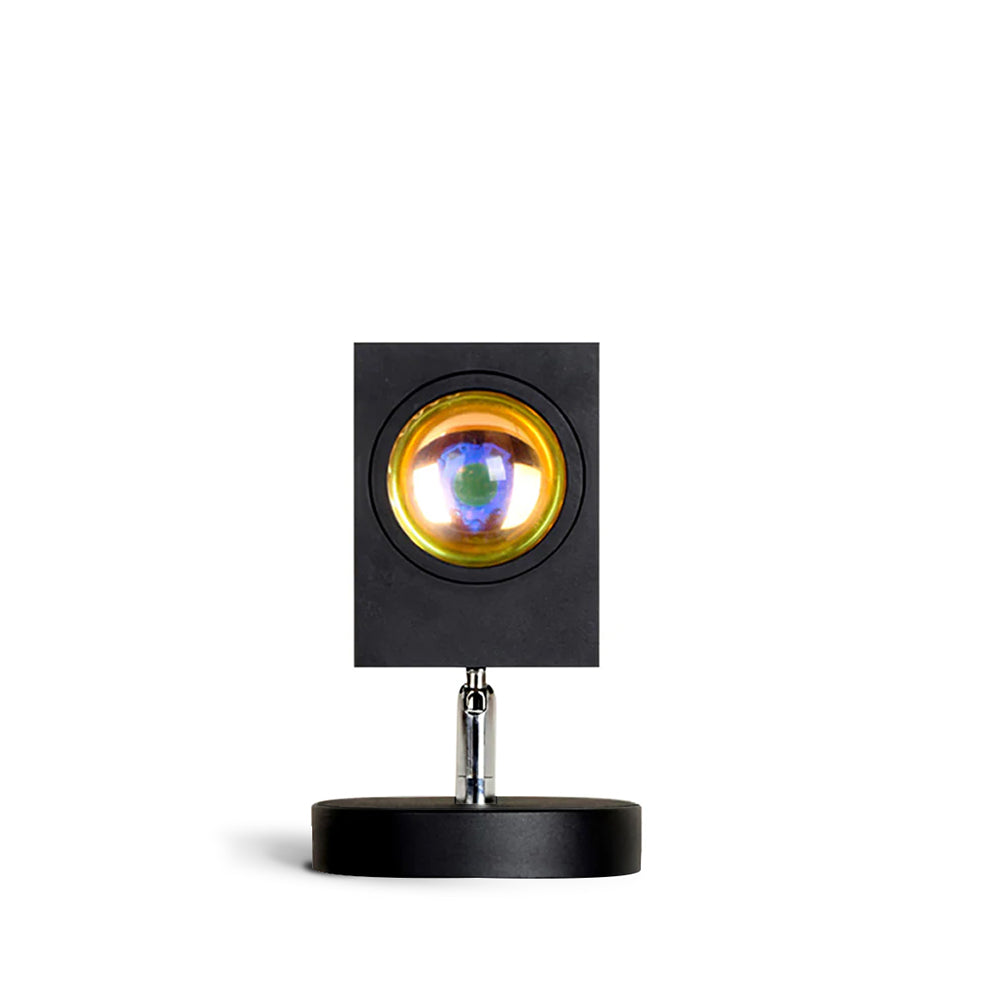 Color Projector Aluminum 4.7 in x 7.8 in Black Indoor Sunset Red Lighting | Thomler