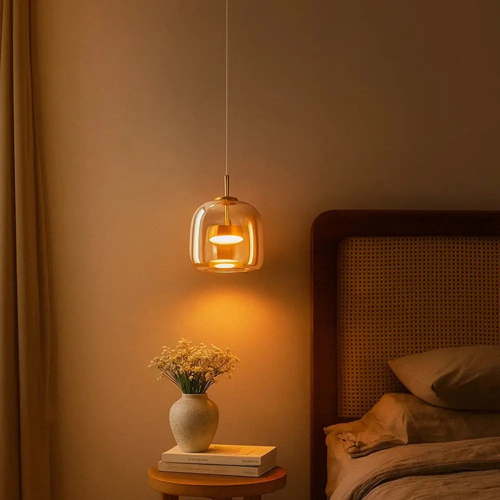 Hanglamp Glas Ombre Metaal LED 33cm Modern Design | Sansoti