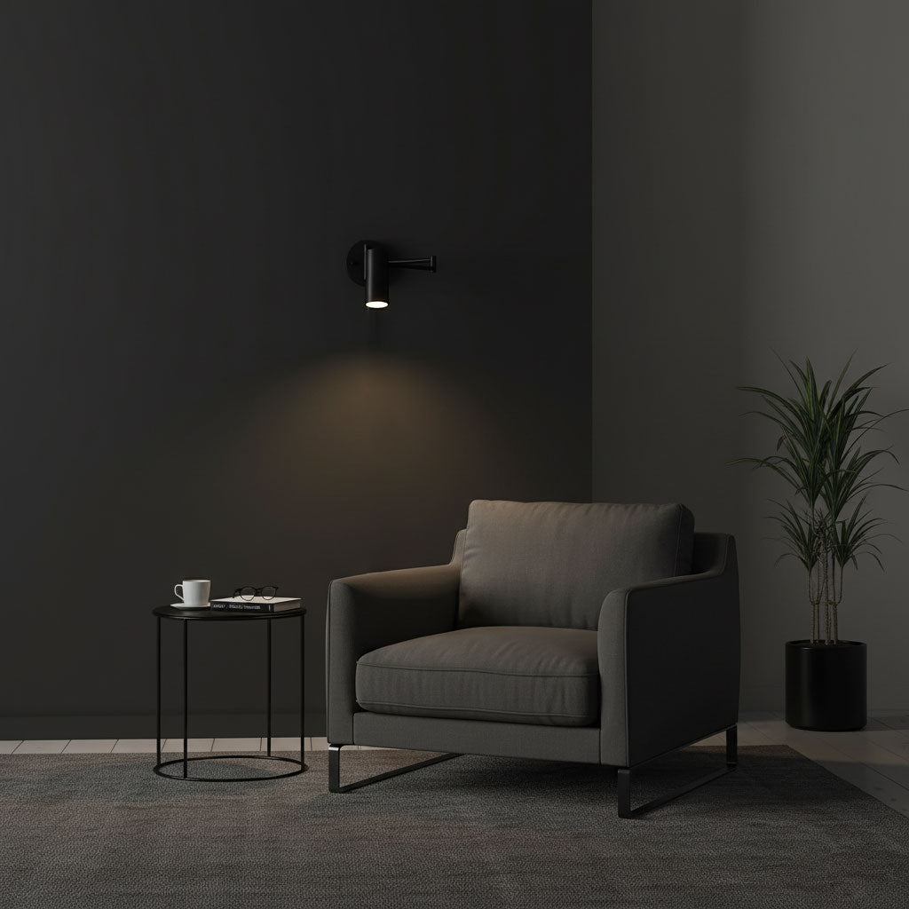 Metal LED Wall Sconce 12.6 in Adjustable Indoor Bedroom Hallway Modern Wall Light Rotating Dimmable Fixture | Thomler