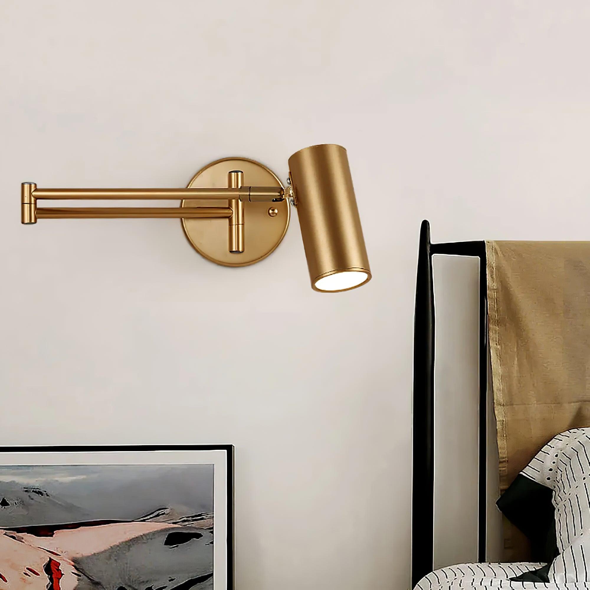 Metal LED Wall Sconce 12.6 in Adjustable Indoor Bedroom Hallway Modern Wall Light Rotating Dimmable Fixture | Thomler
