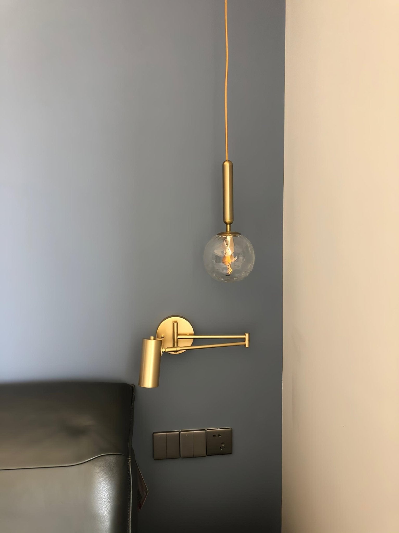Metal LED Wall Sconce 12.6 in Adjustable Indoor Bedroom Hallway Modern Wall Light Rotating Dimmable Fixture | Thomler