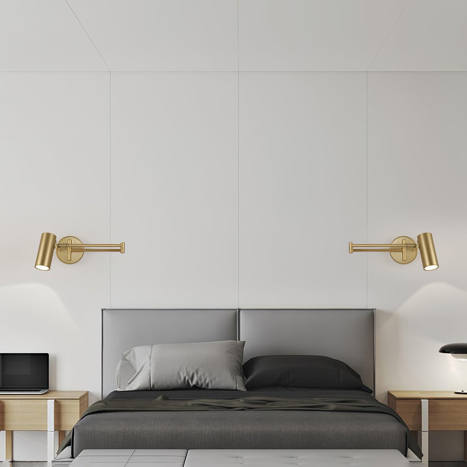 Metal LED Wall Sconce 12.6 in Adjustable Indoor Bedroom Hallway Modern Wall Light Rotating Dimmable Fixture | Thomler