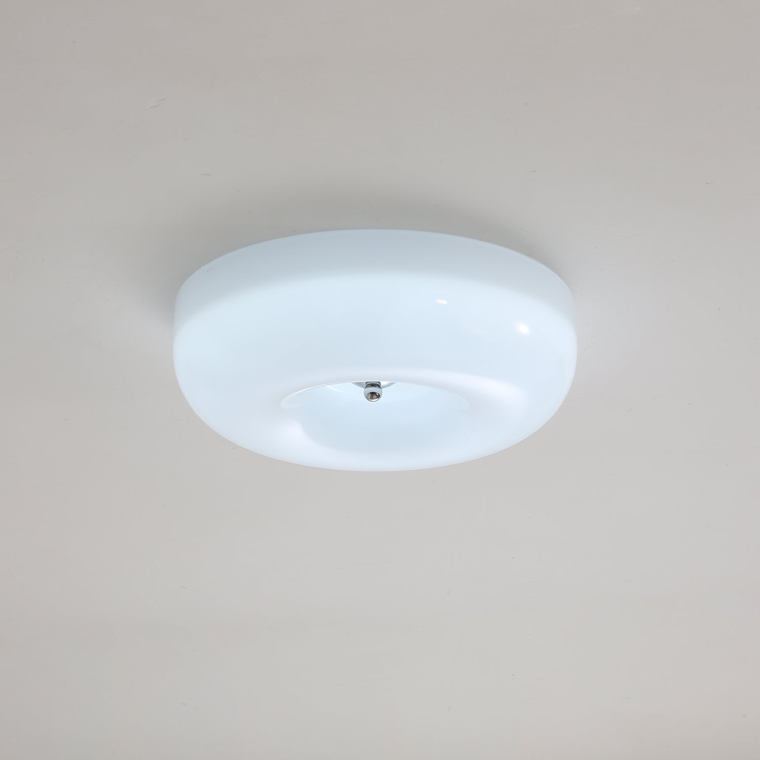 Ceiling Light Swirl Glass LED 40.0 cm Beige Living Room Flush Mount Fixture Modern Indoor Lighting | Thomler