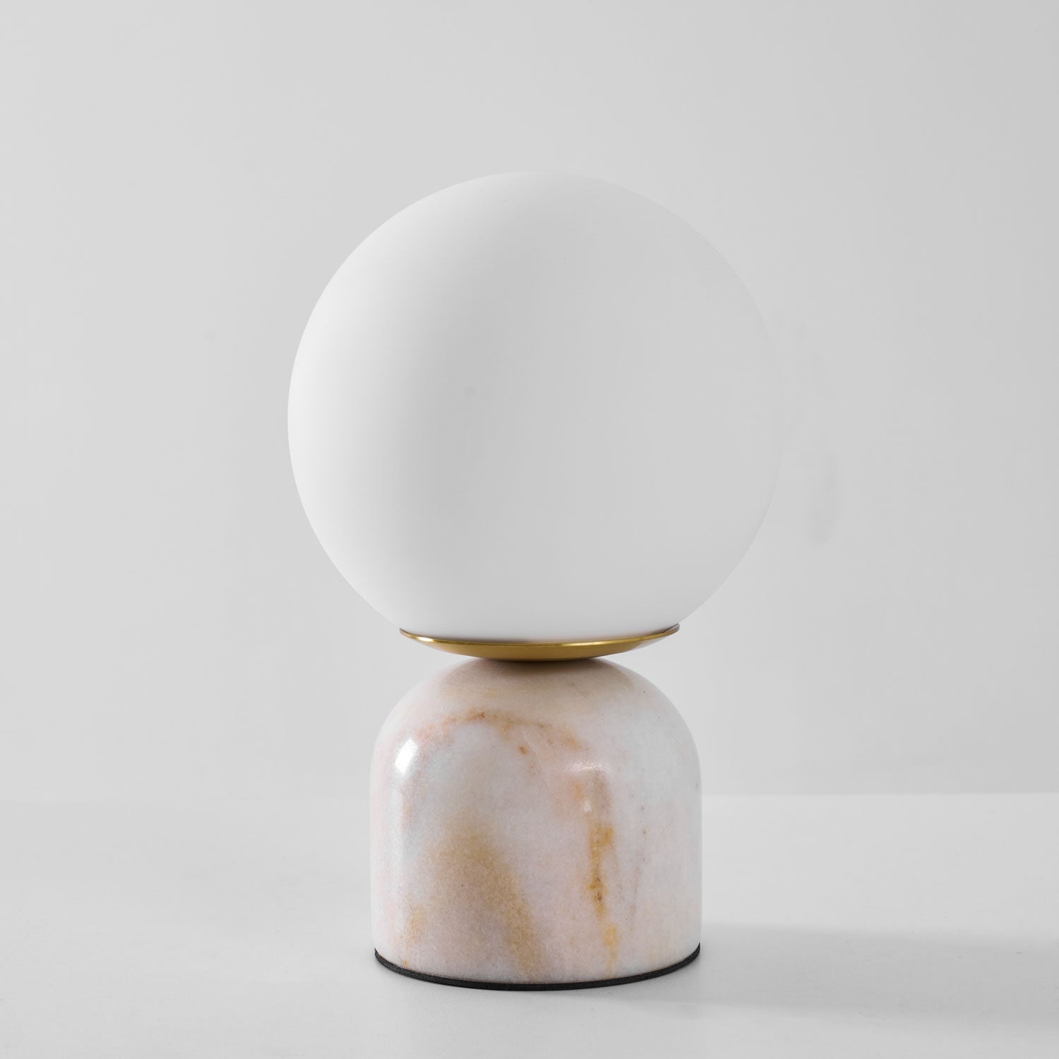 Marble Table Lamp 9.1 in (23.0 cm) Glass Globe Indoor Ambient Lighting Minimalist Modern Desk Light | Thomler