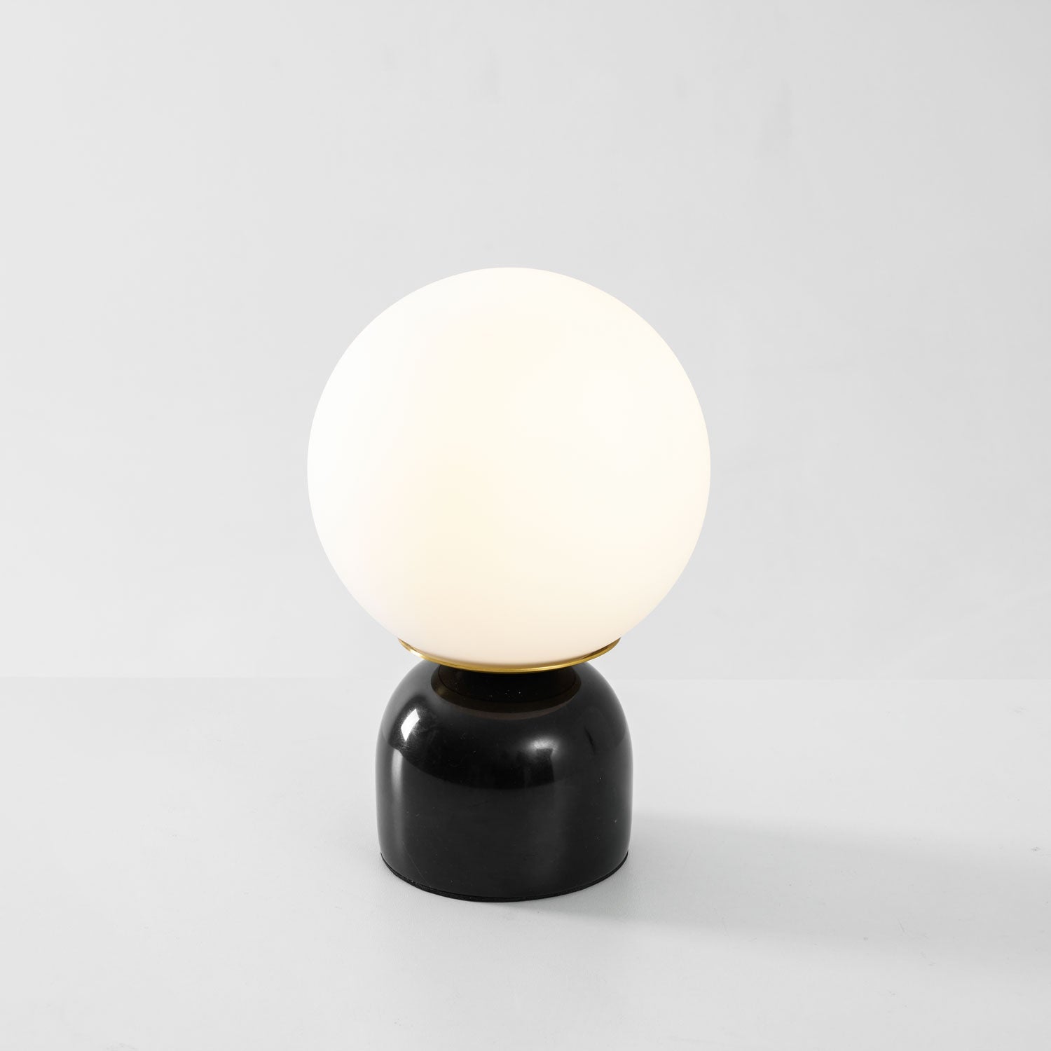 Marble Table Lamp 9.1 in (23.0 cm) Glass Globe Indoor Ambient Lighting Minimalist Modern Desk Light | Thomler
