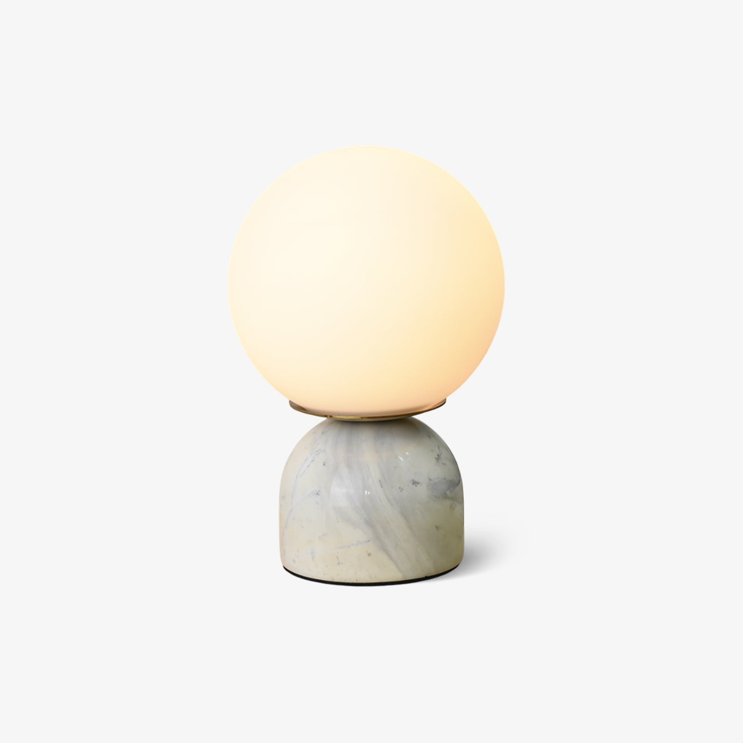 Marble Table Lamp 9.1 in (23.0 cm) Glass Globe Indoor Ambient Lighting Minimalist Modern Desk Light | Thomler