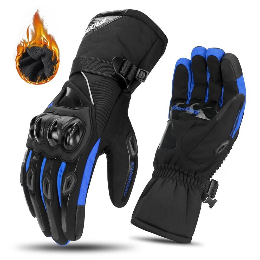 Motorcycle Gloves PVC Carbon Fiber 3-Layer Insulated Waterproof 11 in Winter Riding Safety Grip | Thomler