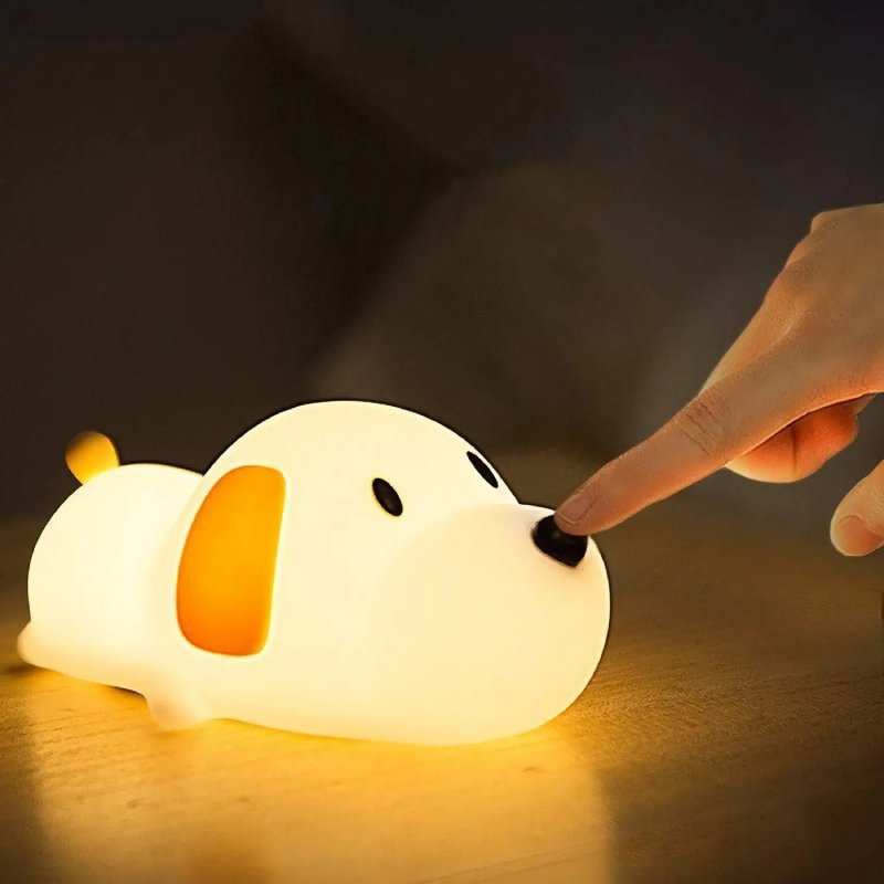 Night Light BPA-Free Silicone 5.9 in Warm Glow Bedroom Kids Nursery Portable Rechargeable Dimmable | Thomler