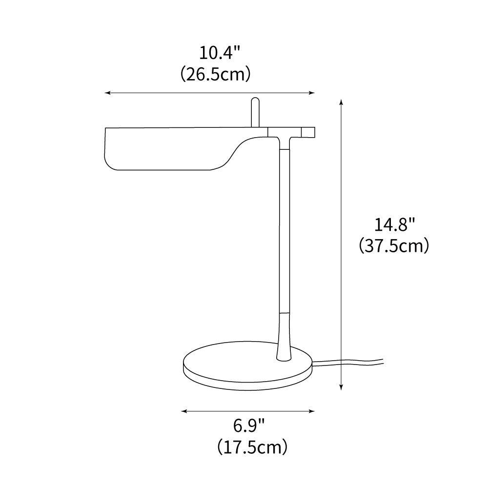 Table Lamp Iron 14.8 in LED Desk Workspace Minimalist Task Lighting Modern | Thomler