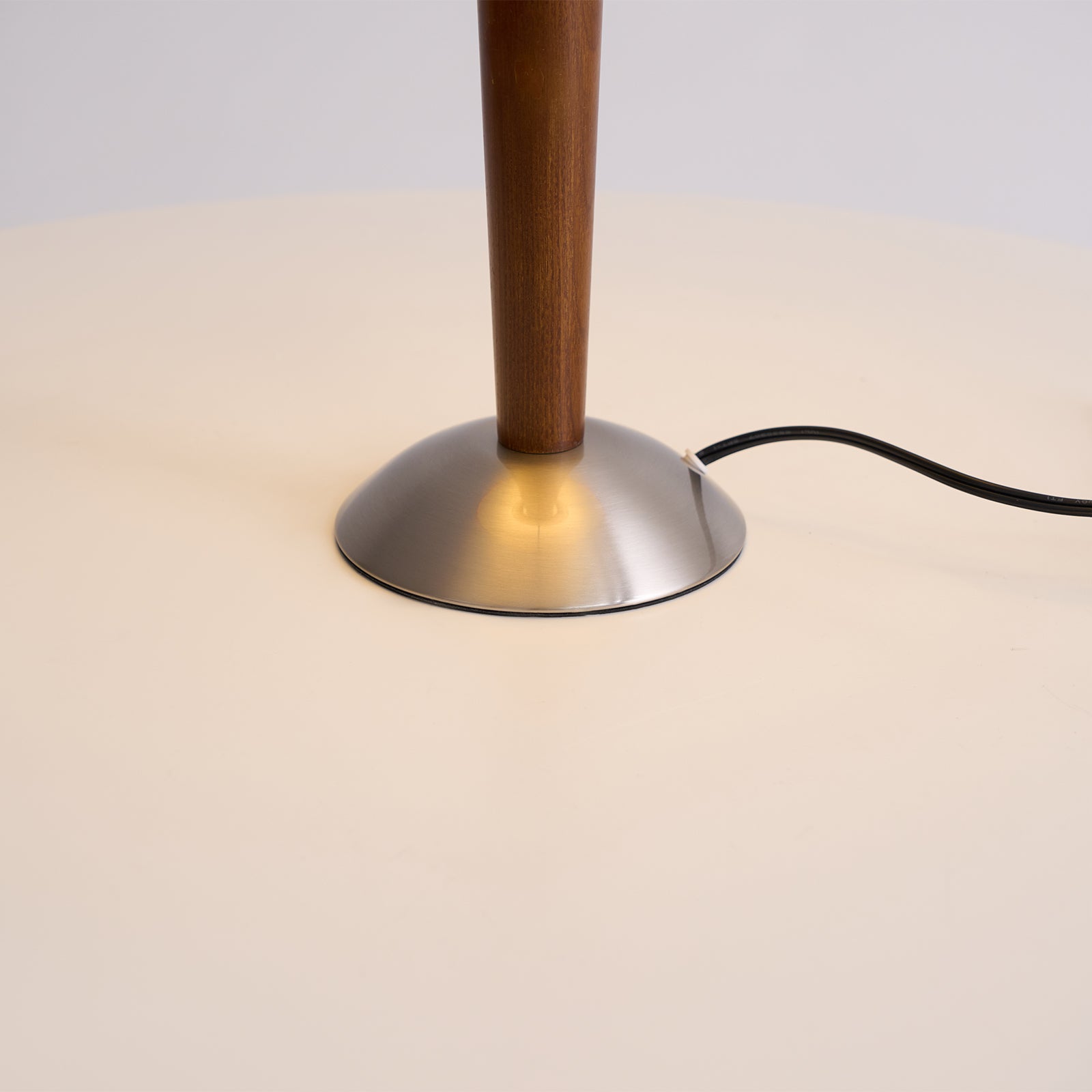 Wood Table Lamp 17.3 in Fabric Shade E26 Bedroom Nightstand Living Room Modern Lighting | Thomler