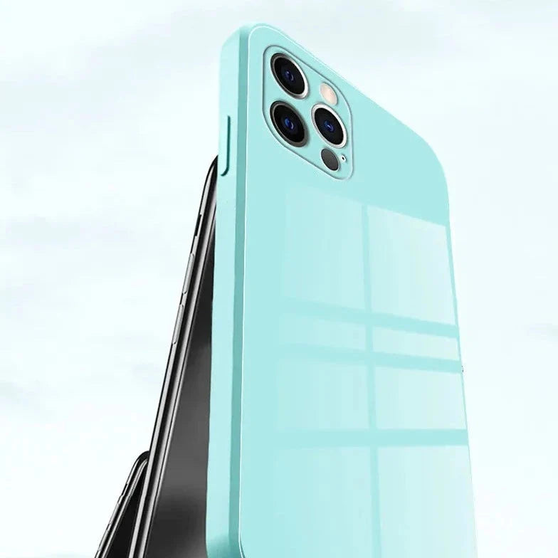 iPhone Protective Case with Detachable Wrist Strap & Glass Back – Anti-Fingerprint Shockproof Cover for iPhone 17, 16, 15, 14 Pro Max Plus | Thomler