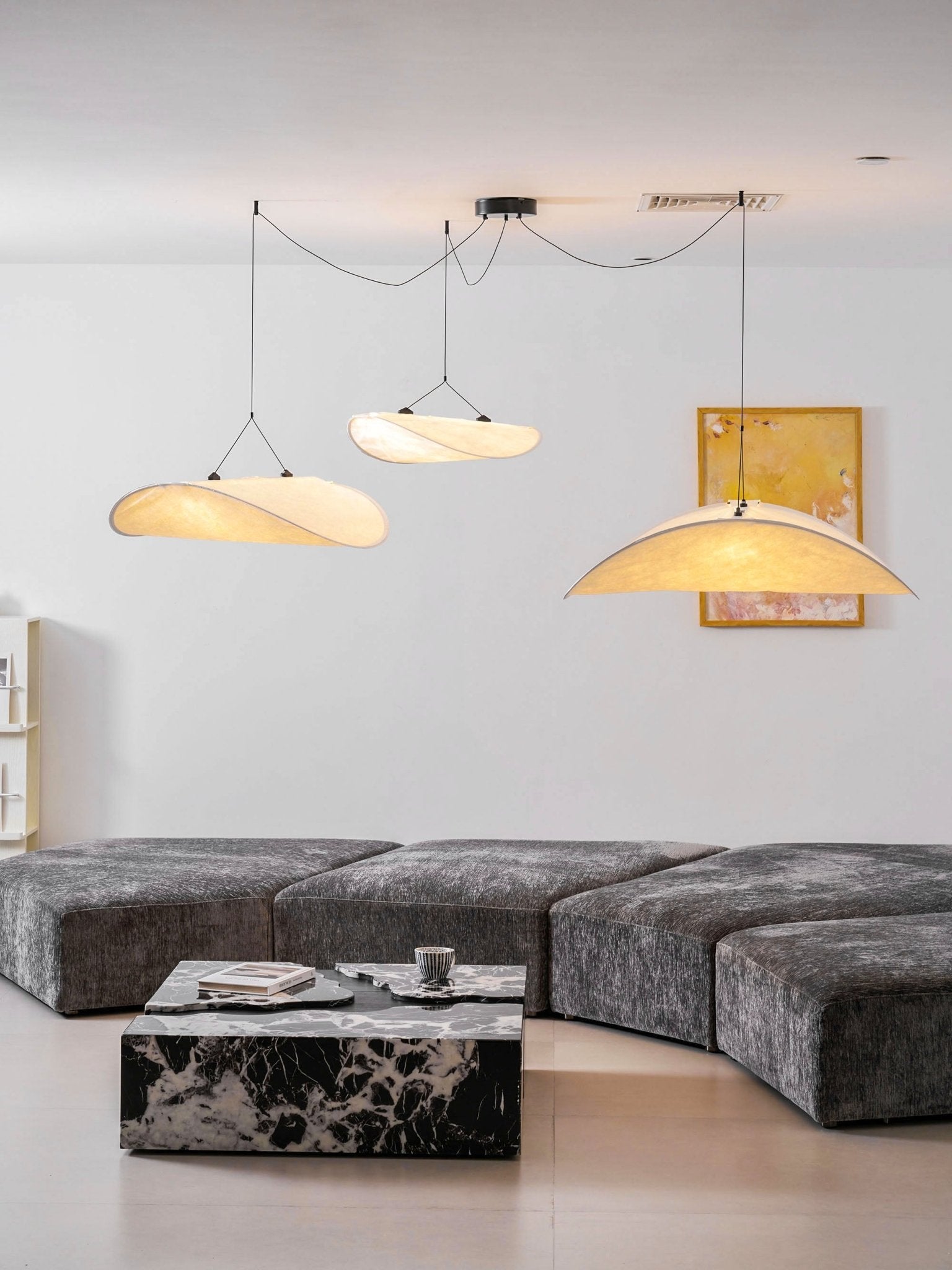 Pendant Light Dupont Paper 23.6 in Ceiling Adjustable Modern Indoor Dining Room Kitchen Lamp | Thomler