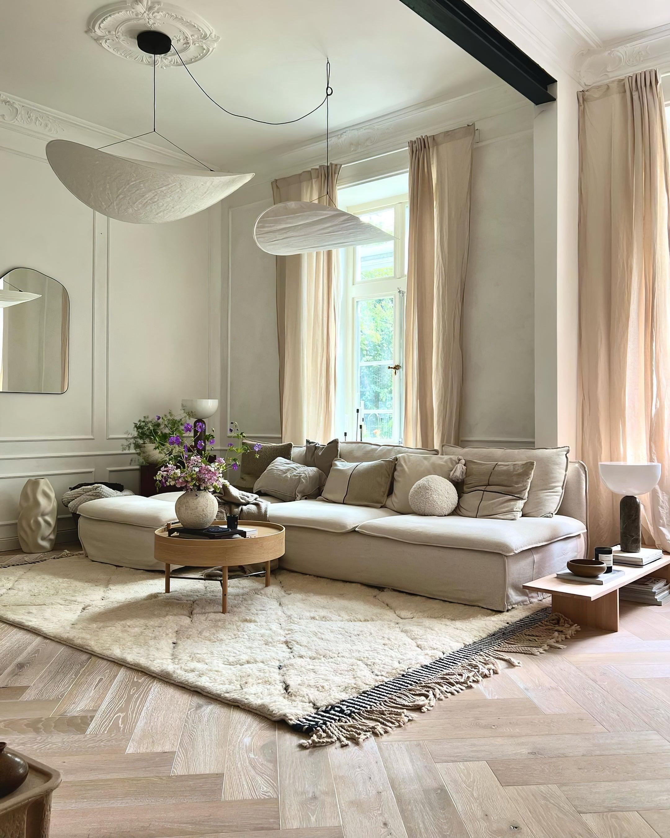 Pendant Light Dupont Paper 23.6 in Adjustable Indoor Ceiling Lamp Modern Dining Room Kitchen Lighting | Thomler