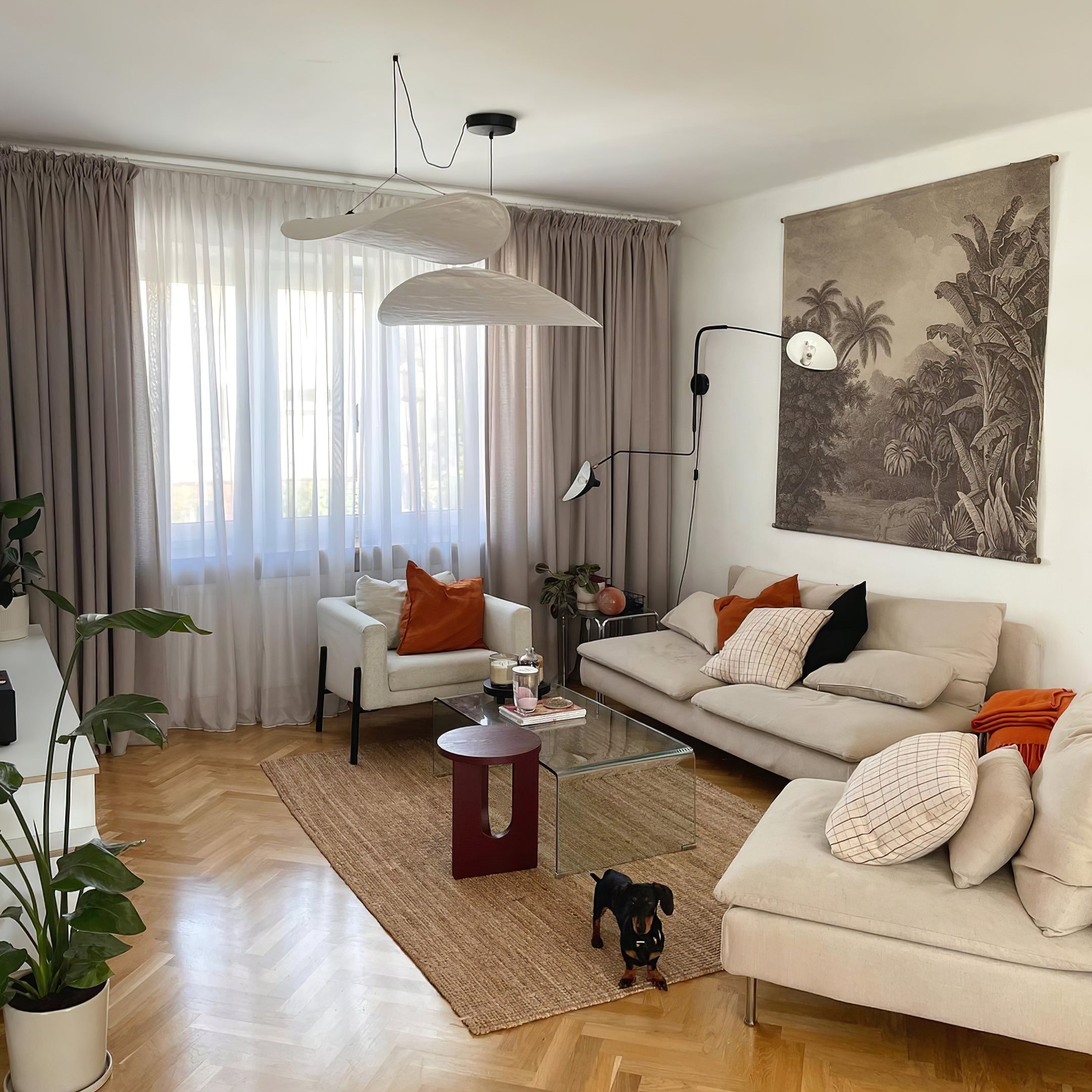 Tense Cloud Pendant Light 31.4 in LED White Ceiling Living Room Dining Modern Hanging Lamp Soft Diffuser Adjustable | Thomler
