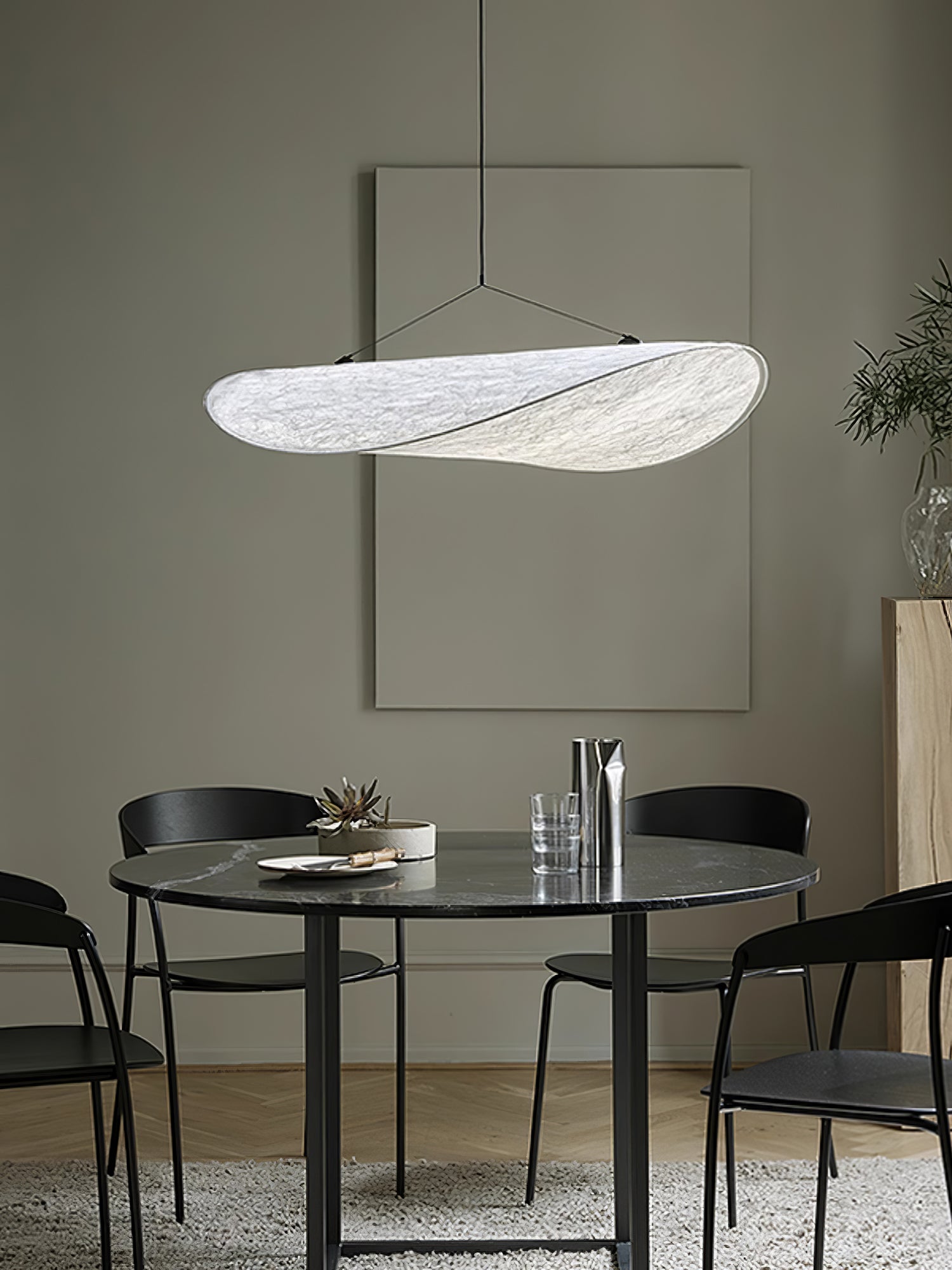 Pendant Light Dupont Paper 23.6 in Ceiling Adjustable Modern Indoor Dining Room Kitchen Lamp | Thomler