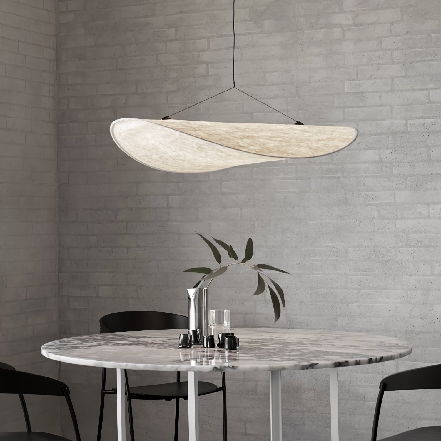 Pendant Light Dupont Paper 23.6 in Ceiling Adjustable Modern Indoor Dining Room Kitchen Lamp | Thomler