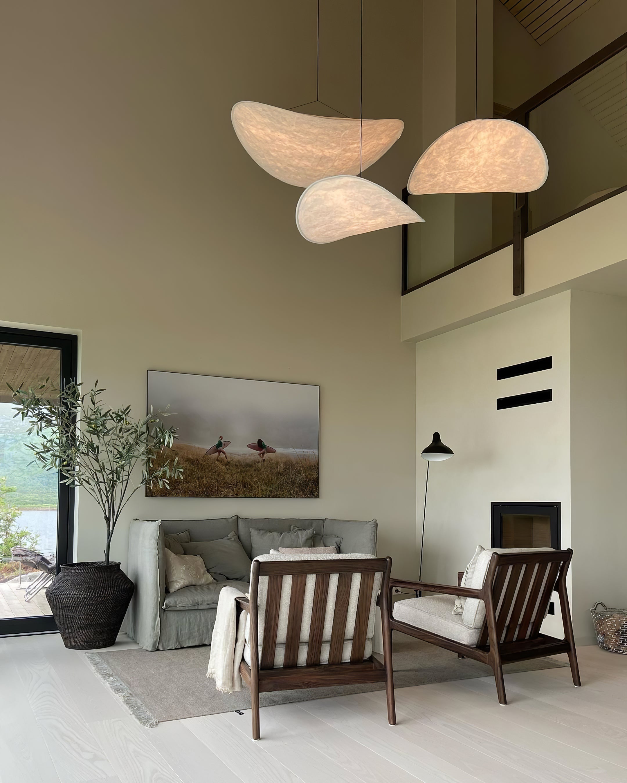 Tense Cloud Pendant Light 31.4 in LED White Ceiling Living Room Dining Modern Hanging Lamp Soft Diffuser Adjustable | Thomler