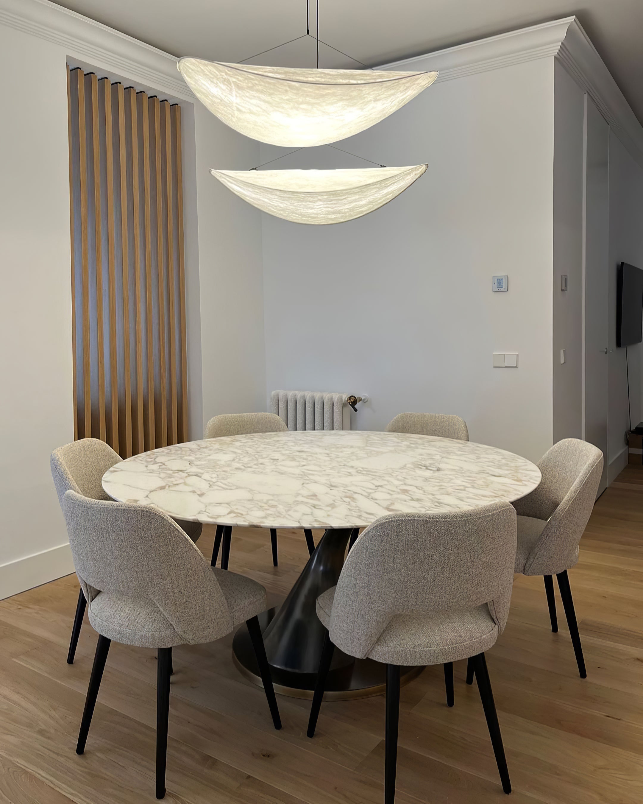 Tense Cloud Pendant Light 31.4 in LED White Ceiling Living Room Dining Modern Hanging Lamp Soft Diffuser Adjustable | Thomler