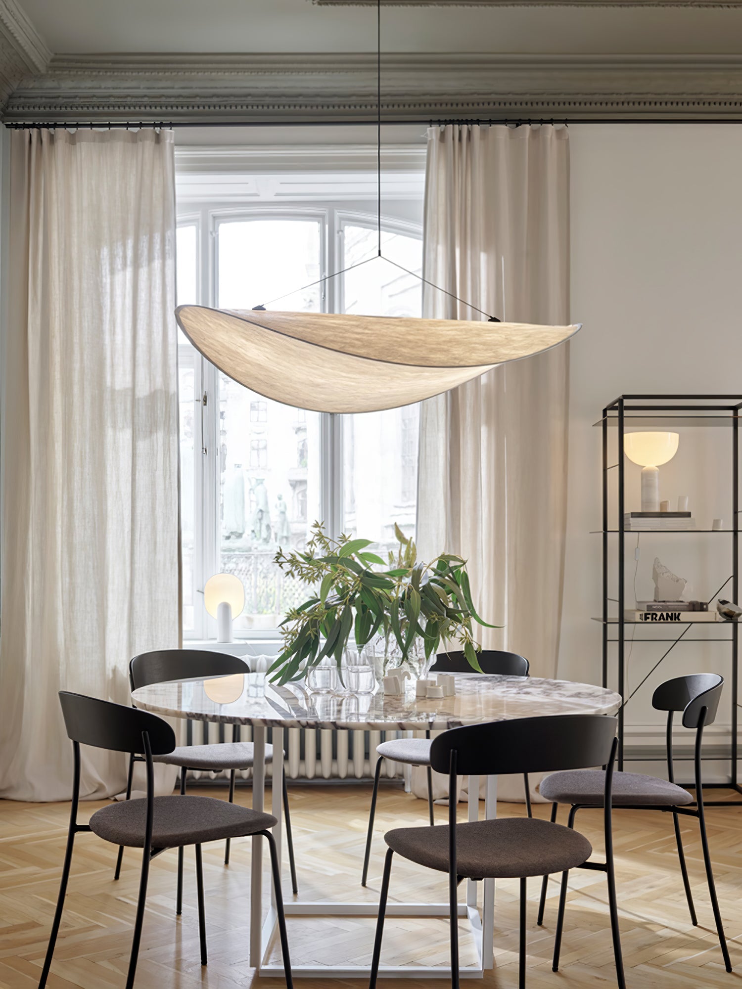 Pendant Light Dupont Paper 23.6 in Ceiling Adjustable Modern Indoor Dining Room Kitchen Lamp | Thomler